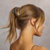 imageKitsch Open Shape Metal Hair Clips for Women  Durable ampamp Elegant Metal Claw Clips  Strong Hold for Updo and Half Up Styles  Ideal Gifts for Women  Hematite 1pcHematite