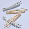 imageKitsch Rhinestone Bobby Pins for Women Stylish and Decorative Hair Accessories  Extra Long Rhinestone Hair Clips for Events  Ideal Gifts for Women  Set of 4 Gold and SilverRhinestone Teardrop Shape Gold and Silver
