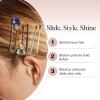 imageKitsch Rhinestone Bobby Pins for Women Stylish and Decorative Hair Accessories  Extra Long Rhinestone Hair Clips for Events  Ideal Gifts for Women  Set of 4 Gold and SilverGarden Bouquet