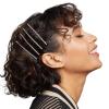 imageKitsch Rhinestone Bobby Pins for Women Stylish and Decorative Hair Accessories  Extra Long Rhinestone Hair Clips for Events  Ideal Gifts for Women  Set of 4 Gold and SilverHematite