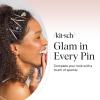 imageKitsch Rhinestone Bobby Pins for Women Stylish and Decorative Hair Accessories  Extra Long Rhinestone Hair Clips for Events  Ideal Gifts for Women  Set of 4 Gold and SilverGarden Bouquet