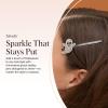 imageKitsch Rhinestone Bobby Pins for Women Stylish and Decorative Hair Accessories  Extra Long Rhinestone Hair Clips for Events  Ideal Gifts for Women  Set of 4 Gold and SilverGhost