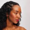 imageKitsch Rhinestone Bobby Pins for Women Stylish and Decorative Hair Accessories  Extra Long Rhinestone Hair Clips for Events  Ideal Gifts for Women  Set of 4 Gold and SilverRosewood