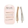 imageKitsch Rhinestone Bobby Pins for Women Stylish and Decorative Hair Accessories  Extra Long Rhinestone Hair Clips for Events  Ideal Gifts for Women  Set of 4 Gold and SilverRhinestone Teardrop Shape Gold and Silver