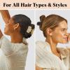 imageKitsch Rhinestone Hair Claw Clip Strong Grip Recycled Plastic Hair Clip for Thick Curly ampamp Fine Hair Medium  Ideal Gifts for Women Camel 1pcCream