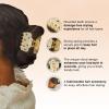 imageKitsch Rhinestone Hair Claw Clip Strong Grip Recycled Plastic Hair Clip for Thick Curly ampamp Fine Hair Medium  Ideal Gifts for Women Camel 1pcCream