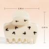imageKitsch Rhinestone Hair Claw Clip Strong Grip Recycled Plastic Hair Clip for Thick Curly ampamp Fine Hair Medium  Ideal Gifts for Women Camel 1pcCream