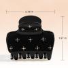 imageKitsch Rhinestone Hair Claw Clip Strong Grip Recycled Plastic Hair Clip for Thick Curly ampamp Fine Hair Medium  Ideal Gifts for Women Camel 1pcRhinestone Black