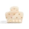 imageKitsch Rhinestone Hair Claw Clip Strong Grip Recycled Plastic Hair Clip for Thick Curly ampamp Fine Hair Medium  Ideal Gifts for Women Camel 1pcRhinestone Ivory