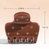 imageKitsch Rhinestone Hair Claw Clip Strong Grip Recycled Plastic Hair Clip for Thick Curly ampamp Fine Hair Medium  Ideal Gifts for Women Camel 1pcRhinestone Camel