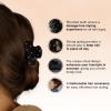 imageKitsch Rhinestone Hair Claw Clip Strong Grip Recycled Plastic Hair Clip for Thick Curly ampamp Fine Hair Medium  Ideal Gifts for Women Camel 1pcRhinestone Black