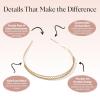 imageKitsch Rhinestone Headband for Women  Double Row Gold Headband for Bridal Accessories  Hair Jewelry for Wedding Prom Birthday or Special Occasions  Ideal Gifts for Women  1pcGold