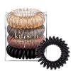 imageKitsch Spiral Hair Ties for Women  Creaseless and Dentfree Coil Hair Ties  No Damage Phone Cord Coils  Made of Flexible and Durable Plastic  Ideal Gifts for Women  4pcs ClearTransparentBrunette