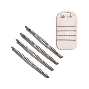 imageKitsch Gem Bobby Pins for Women  Stylish Rhinestone Hair Accessories  Elegant Hair Pins Decorative for Styling  Bobby Pin Set  Garden Bouquet  Ideal Gifts for Women 8pcsHematite