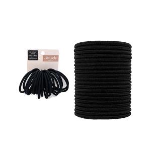 imageKitsch Hair Ties for Women Hair Ties No Damage Elastics Ponytail Holders  No Breakage Stretchy Hairties for Everyday Use  Recycled Polyester Material  Ideal Gifts for Women 20 pcs  BlackBlack Standard Pack of 20