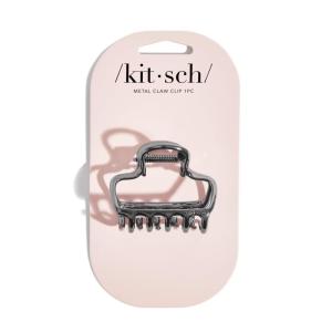 imageKitsch Open Shape Metal Hair Clips for Women  Durable ampamp Elegant Metal Claw Clips  Strong Hold for Updo and Half Up Styles  Ideal Gifts for Women  Hematite 1pcHematite