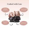 imageBridgerton x Kitsch Satin Scrunchies for Women No Snag No Tugging Soft amp Comfortable Scrunchies for Girls Perfect for Day or Night  Ideal Gifts for Women  Toile De Blue 2pcsBlushCharcoal