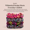 imageBridgerton x Kitsch Satin Scrunchies for Women No Snag No Tugging Soft amp Comfortable Scrunchies for Girls Perfect for Day or Night  Ideal Gifts for Women  Toile De Blue 2pcsRainbow Leopard