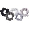imageBridgerton x Kitsch Satin Scrunchies for Women No Snag No Tugging Soft amp Comfortable Scrunchies for Girls Perfect for Day or Night  Ideal Gifts for Women  Toile De Blue 2pcsVelvet BlackGray