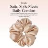 imageBridgerton x Kitsch Satin Scrunchies for Women No Snag No Tugging Soft amp Comfortable Scrunchies for Girls Perfect for Day or Night  Ideal Gifts for Women  Toile De Blue 2pcsChampagne