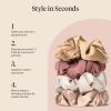 imageBridgerton x Kitsch Satin Scrunchies for Women No Snag No Tugging Soft amp Comfortable Scrunchies for Girls Perfect for Day or Night  Ideal Gifts for Women  Toile De Blue 2pcsBlush 4 Pcs