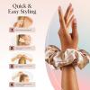 imageBridgerton x Kitsch Satin Scrunchies for Women No Snag No Tugging Soft amp Comfortable Scrunchies for Girls Perfect for Day or Night  Ideal Gifts for Women  Toile De Blue 2pcsChampagne