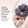 imageBridgerton x Kitsch Satin Scrunchies for Women No Snag No Tugging Soft amp Comfortable Scrunchies for Girls Perfect for Day or Night  Ideal Gifts for Women  Toile De Blue 2pcsBlushCharcoal