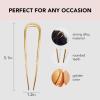 imageKitsch French Hair Pin for Women  Gold Hair Accessories with Gemstone Accents Lightweight Metal Hair Stick for Effortless Updos Twists amp Buns  Ideal Gifts for WomenGold