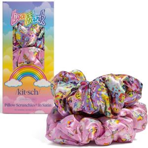 imageBridgerton x Kitsch Satin Scrunchies for Women No Snag No Tugging Soft amp Comfortable Scrunchies for Girls Perfect for Day or Night  Ideal Gifts for Women  Toile De Blue 2pcsLisa Frank