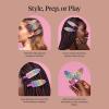 imageBridgerton x Kitsch Creaseless Hair Clips for Women  No Crease No Bend Hair Clips for Styling Bangs Makeup Application Face Wash  Recycled Acrylic  Toile in Bloom  Ideal Gifts for Women 4pcsRainbow Leopard