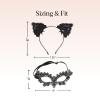 imageKitsch Lace Headband amp Mask  Black Cat Halloween Accessories  Elegant Lace Cat Ear amp Mask Duo  Black Headband for Halloween Costume Parties amp Hair Accessories  Ideal Gifts for Women  2pc SetBlack Cat