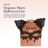 imageKitsch Lace Headband amp Mask  Black Cat Halloween Accessories  Elegant Lace Cat Ear amp Mask Duo  Black Headband for Halloween Costume Parties amp Hair Accessories  Ideal Gifts for Women  2pc SetBlack Cat