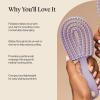 imageKitsch Mini Detangling Flexi Hairbrush  Flexible Curly Hair Brush for Women Men amp Kids  Detangler Brush with Bendable Frame and UltraSmooth Bristles for Wet or Dry Strands  Soft Violet