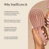 imageKitsch Mini Detangling Flexi Hairbrush  Flexible Curly Hair Brush for Women Men amp Kids  Detangler Brush with Bendable Frame and UltraSmooth Bristles for Wet or Dry Strands  Terracotta
