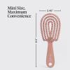 imageKitsch Mini Detangling Flexi Hairbrush  Flexible Curly Hair Brush for Women Men amp Kids  Detangler Brush with Bendable Frame and UltraSmooth Bristles for Wet or Dry Strands  Terracotta