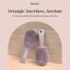 imageKitsch Mini Detangling Flexi Hairbrush  Flexible Curly Hair Brush for Women Men amp Kids  Detangler Brush with Bendable Frame and UltraSmooth Bristles for Wet or Dry Strands  Soft Violet