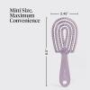 imageKitsch Mini Detangling Flexi Hairbrush  Flexible Curly Hair Brush for Women Men amp Kids  Detangler Brush with Bendable Frame and UltraSmooth Bristles for Wet or Dry Strands  Soft Violet