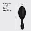 imageKitsch Recycled Plastic WetDry Hair Brush Detangling Tool for Curly or Straight Styles Brush for Tangled Strands Flexible Hairbrush Bristles Brushes for Women amp Men Adults amp Kids  Soft VioletBlack