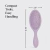 imageKitsch Recycled Plastic WetDry Hair Brush Detangling Tool for Curly or Straight Styles Brush for Tangled Strands Flexible Hairbrush Bristles Brushes for Women amp Men Adults amp Kids  Soft VioletSoft Violet