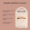 imageKitsch Rhinestone Gold Hair Cuff  Metal Ponytail Cuff for Braids Updos amp Everyday Hairstyle  Durable amp Elegant Hair Ties  Girl Fashion Accessories  Ideal Gifts For Women  1pcGold