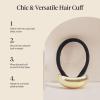 imageKitsch Rhinestone Gold Hair Cuff  Metal Ponytail Cuff for Braids Updos amp Everyday Hairstyle  Durable amp Elegant Hair Ties  Girl Fashion Accessories  Ideal Gifts For Women  1pcGold
