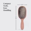 imageKitsch Smooth amp Polish Brush  Dual Bristle Detangler Brush Shine amp Frizz Control  Vegan Boar amp Nylon Hair Brush wCushioned Pad for Scalp Massage  Hair Care Tool for All Hair Types  Soft VioletTerracotta