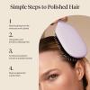 imageKitsch Smooth amp Polish Brush  Dual Bristle Detangler Brush Shine amp Frizz Control  Vegan Boar amp Nylon Hair Brush wCushioned Pad for Scalp Massage  Hair Care Tool for All Hair Types  Soft VioletSoft Violet