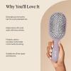imageKitsch Smooth amp Polish Brush  Dual Bristle Detangler Brush Shine amp Frizz Control  Vegan Boar amp Nylon Hair Brush wCushioned Pad for Scalp Massage  Hair Care Tool for All Hair Types  Soft VioletSoft Violet