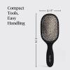 imageKitsch Smooth amp Polish Brush  Dual Bristle Detangler Brush Shine amp Frizz Control  Vegan Boar amp Nylon Hair Brush wCushioned Pad for Scalp Massage  Hair Care Tool for All Hair Types  Soft VioletBlack