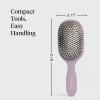 imageKitsch Smooth amp Polish Brush  Dual Bristle Detangler Brush Shine amp Frizz Control  Vegan Boar amp Nylon Hair Brush wCushioned Pad for Scalp Massage  Hair Care Tool for All Hair Types  Soft VioletSoft Violet
