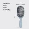 imageKitsch Smooth amp Polish Brush  Dual Bristle Detangler Brush Shine amp Frizz Control  Vegan Boar amp Nylon Hair Brush wCushioned Pad for Scalp Massage  Hair Care Tool for All Hair Types  Soft VioletHaze Blue