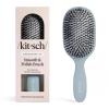 imageKitsch Smooth amp Polish Brush  Dual Bristle Detangler Brush Shine amp Frizz Control  Vegan Boar amp Nylon Hair Brush wCushioned Pad for Scalp Massage  Hair Care Tool for All Hair Types  Soft VioletHaze Blue