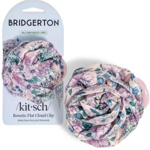 imageBridgerton x Kitsch Medium Satin Rosette Flat Claw Clips for Women  Stylish Flat Hair Clips Strong Hold for Thick amp Fine Hair  NonSlip for Secure Comfortable AllDay Wear  Wisteria