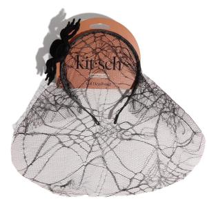 imageKitsch Lace Headband amp Mask  Black Cat Halloween Accessories  Elegant Lace Cat Ear amp Mask Duo  Black Headband for Halloween Costume Parties amp Hair Accessories  Ideal Gifts for Women  2pc SetSpiderweb